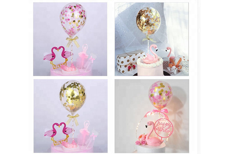 Mini palloncino di coriandoli da 5 pollici per la decorazione della torta di compleanno